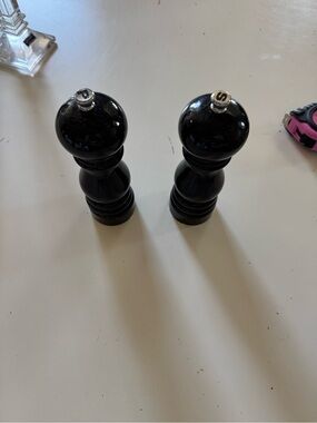 Peugeot Black Wooden Salt and Pepper Mill Set